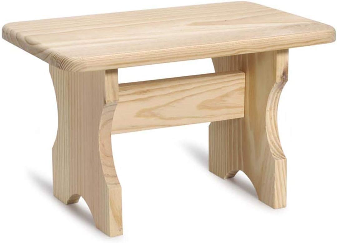 Darice Decorative Unfinished Wood Stool Pine, 7.5 Inches Tall (Pack of