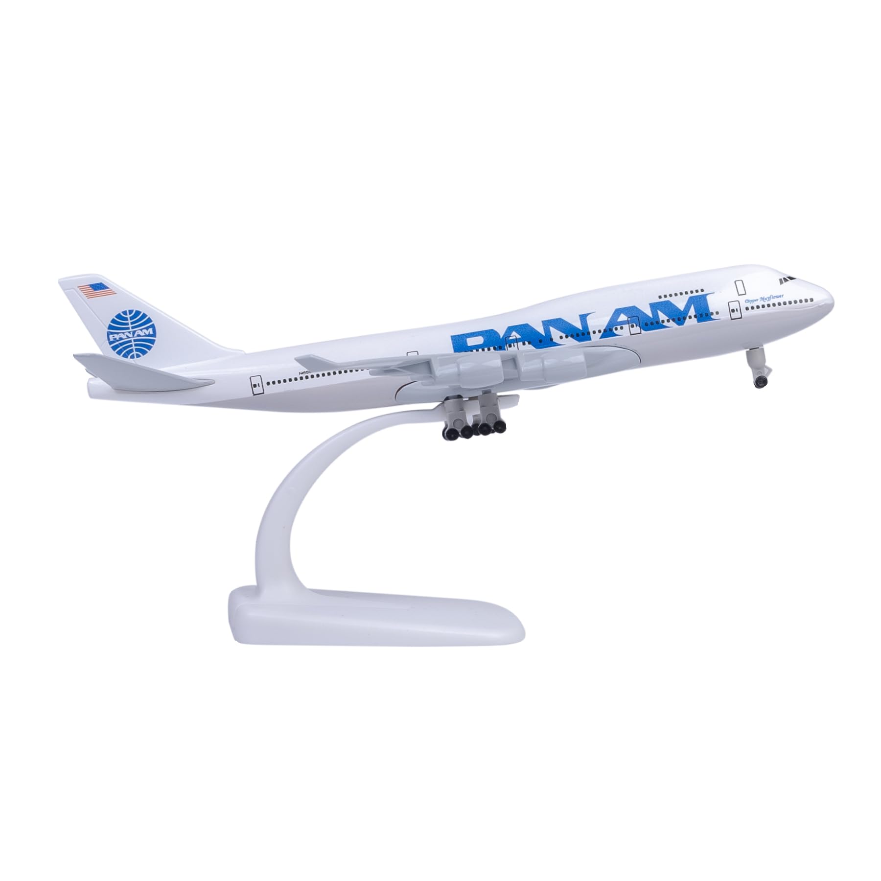 Bswath 1:300 Scale Model American Plane 747 Diecast Metal Alloy Model for Gift and Decoration
