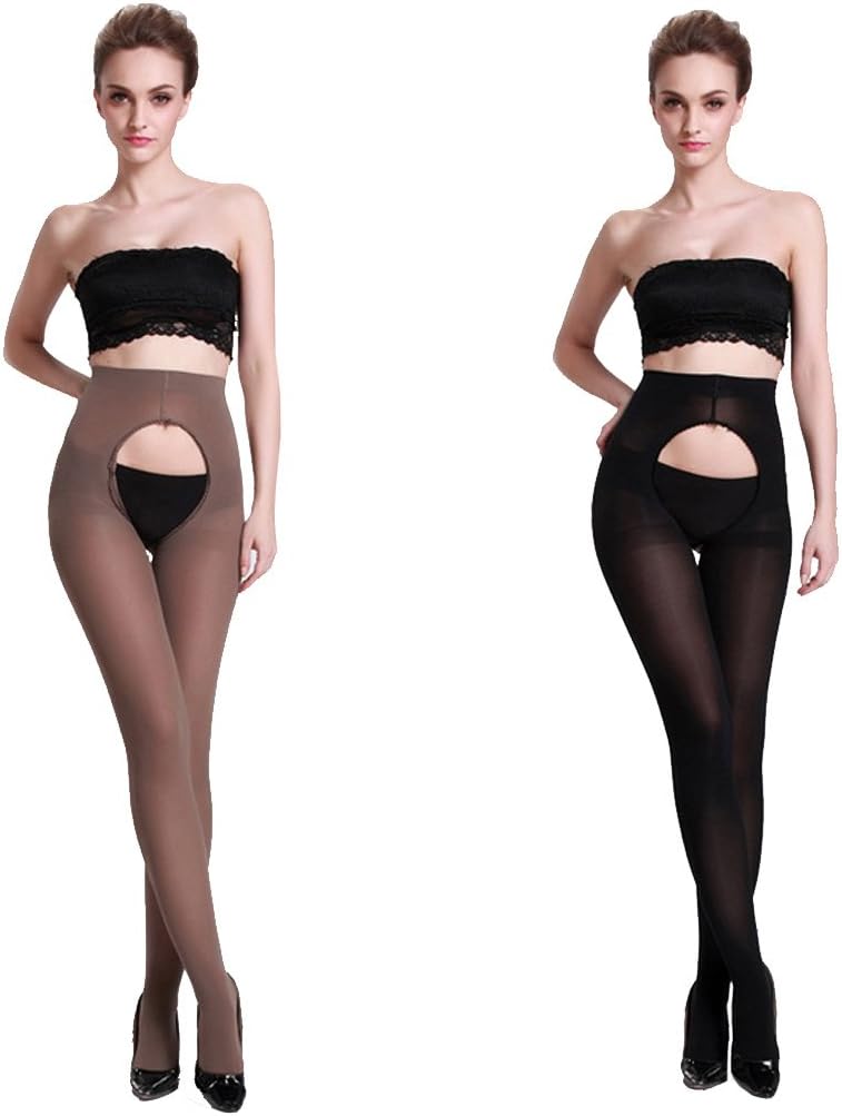 Women's Tights Opaque Open Crotch Pantyhose 120 Denier