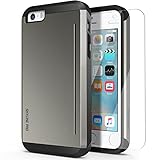 Obliq OB80102 Skyline Pro Bumper Dual Layered Case with Kickstand Card for Apple iPhone 5s & iPhone 5 - Gun Metal