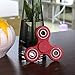 AyoGu TRI Fidget Spinner Hand Spinner Ultra Durable High Speed Rotate ADD ADHD Focus Toy (Red & siver)