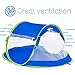 Campela Baby Travel Beach Tent for Infant and Babies - Mosquito Net and Sunshade Portable Newborn Crib Baby Bed Dome Pop up Sun Shelter Anti UV Sun Protection Factor 96.6%