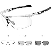 SCVCN Photochromic Sport Sunglasses Cycling Clear Glasses Men Women UV400 Protection MTB BMX Fishing Running S86