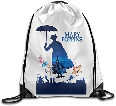Zhanzy Mary Poppins Large Drawstring Sport Backpack Sack Bag Sackpack