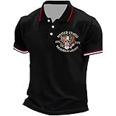 Mens 250th Anniversary USA Tshirt 250 Years of Liberty Buttoned Polo Shirts