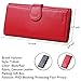 Money Clip Slim Wallet, Minimalist Wallet, Men's&Women's Carbon Fiber Card Case (Red)