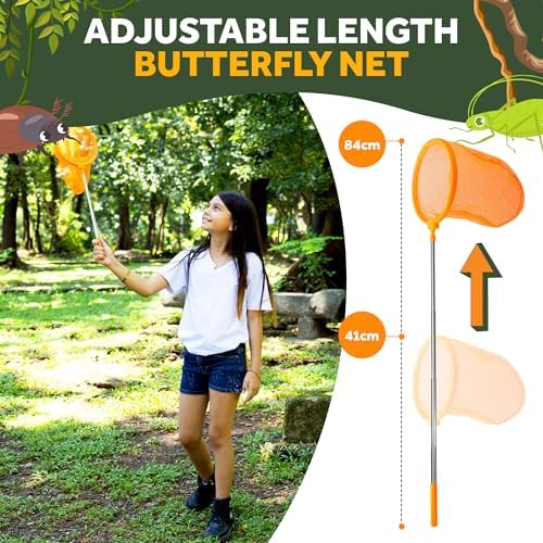 Kit Exploration Enfant avec Jumelles, Boussole, Loupe, Boite Loupe Insecte - Cadeau d'anniversaire pour Garçons et Filles âgés de 3 à 12 Ans