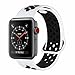 YC YANCH Greatou Compatible for Apple Watch Band 38mm,Soft Silicone Sport Band Replacement Wrist Strap Compatible for iWatch Apple Watch Series 3/2/1,Nike+,Sport,Edition,S/M,White Black
