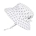 JAN & JUL Kids Foldable Summer Sunhat 50 UPF, Drawstring Adjustable, Stay-on Chin Strap (L/XL: 2-12Y, Bucket Hat: Anchor)