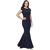 KOH KOH Womens 2026 Long Cap Sleeve Elegant Formal Sexy Evening Cocktail Maxi Dress