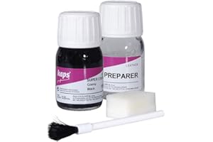 Dye with Primer for Natural and Synthetic Leather Shoes, Kaps Super Color and Preparer, 70 Colors (168 - Whisky)
