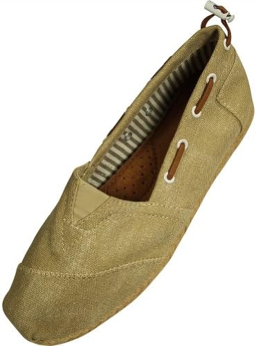 Farasion - Ladies Canvas Slip-On Loafer, Beige 33678-7.5B(M)US