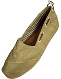 Farasion - Ladies Canvas Slip-On Loafer, Beige 33678-8.5B(M)US