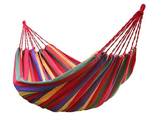 Inditradition Cotton Striped Foldable Hammock (for Single Person) / Hanging Bed for Camping &