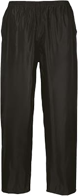Portwest S441 Classic Rain Trousers Men Waterproof Overtrousers Black XXL