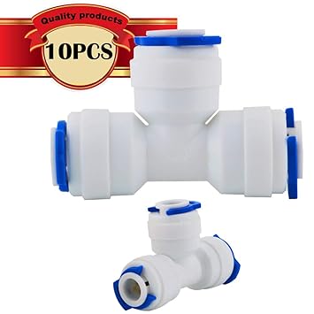 WPERSUVV Tee conector de tubo de ósmosis inversa de 1/4 pulgadas ...