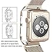 iTerk Compatible Apple Bands Frame,Milanese Mesh Loop Stainless Steel Metal Replacement Wristband Bracelet Strap Magnetic Buckle Protective Case Bumper Compatible iWatch Apple Watch Series 1/2/3
