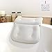 Blue Coast Collection-Bath Pillow for Tub with Konjac Sponge-Large Size for Bathtub, Hot Tub, Jacuzzi, and Home Spa-Non-slip Luxury Support for Head, Neck, Back and Shoulders, 6 Strong Suction Cups