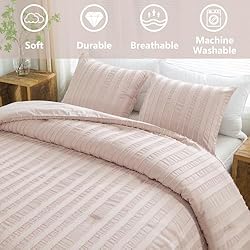 Andency Pink King Size Comforter Set, 3 Pieces Boho