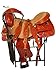 PRO Western 15 16 17 Working Roping Brown Leather Western Horse Trail Saddle (17 Inch)thumb 1