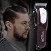Perfetto Cordless Hair Clipper,Great for Barbers and Stylists,Rechargeable - 60+ Minute Run Time (Red)