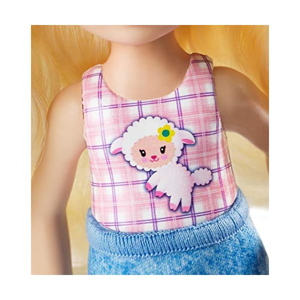 Barbie GCK62 - Farm Chelsea Puppe mit Gießkanne und blonden Haaren, Puppen und Puppenzubehör ab 3 Jahren, Mehrfarbig – Bild 4