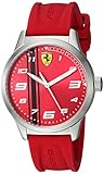 Ferrari Pitlane, Quartz Stainless Steel and Silicone Strap Casual Watch, Red, Boy, 810014