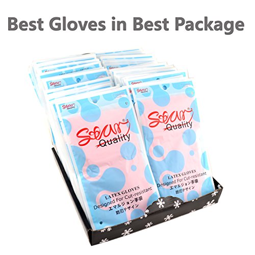 image for Star 4 Pairs Cut Resistant Latex Gloves | long lasting Household Clean