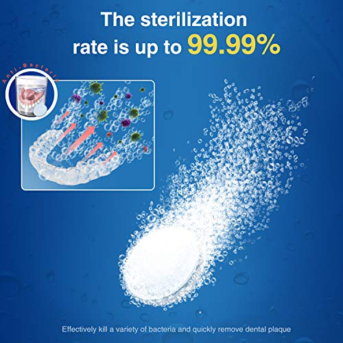 EZGO Denture Cleaner Tablets and Retainer Cleaner, Micro Cleaning Denture Cleanser, Help Removes Stain, Plaque, Bad Odor from Denture & Retainer (180 Days Supply) - Thumbnail 3