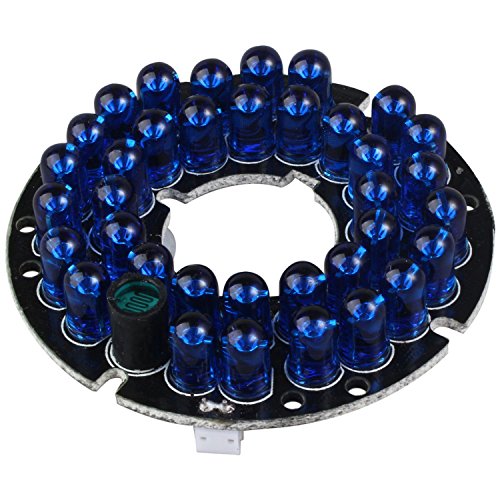 SODIAL Infrared 36 IR LED Light Board for CCTV Security Cameras 850nm Night vision Diameter 54mm