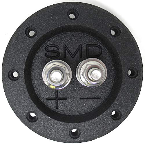 SMD 1 Channel Heavy Duty Speaker Terminal (Stainless) (3/4" PVC Black) (Round)