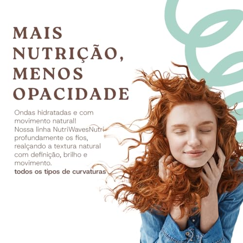 Ápice Shampoo Nutri Waves | Limpeza Suave com Nutrição para Cabelos Cacheados, Ondulados, Crespos e em Transição | 1L