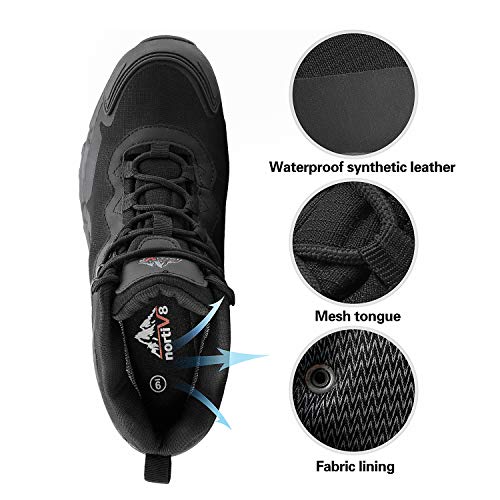 NORTIV 8 Men's Waterproof Hiking Boots Lightweight Mid Ankle Trekking