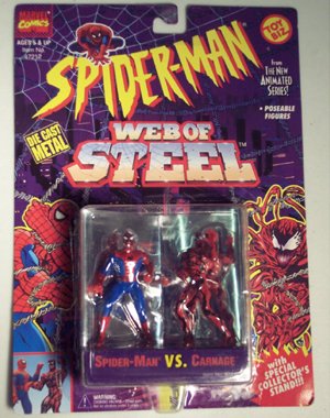 Spiderman Web Of Steel Die Cast Metal Collectible Figures - Spiderman vs Carnage