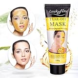 24K Gold Collagen Mask LuckyFine Gold Collagen Peel-Off Face Mask for Face Skin- Anti Ageing, Anti Wrinkles, Moisturising, Blemishes, Firming,Contain Vitamin E
