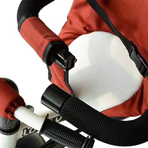 qaba 2 in 1 lightweight tricycle baby stroller