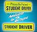 Signs Authority Student Driver Bumper Magnet for New Drivers, Novice or Beginner. Reusable Unlike a Decal or Bumper Sticker. Reflective Magnetic Large Bold Visible Text (Student Driver 6 Pack)