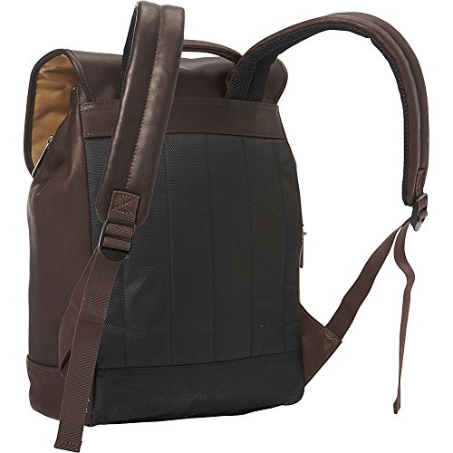 Cole Reaction Leather Single Gusset Flapover Computer Backpack