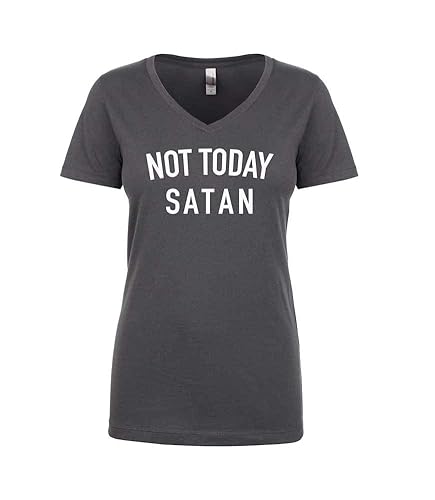 Amazon Com Not Today Satan Shirt Women S Funny T Shirt Super