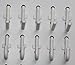 White Pegboard Locking Hooks 25 J Hooks & 25 L Hooks 50 pack