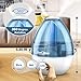 ECOCITUSS 4L Cool Mist Humidifier - Enrichment Mist-Air Ultrasonic Humidifier with Visible Water Tank for Baby Room Living Room Office,Whisper-Quiet, Nightlight, Auto Shut-Off, Lasts Up to 30 Hours