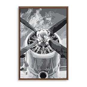 Framed Aviation Machinery Home Artwork for Living Room Bedroom