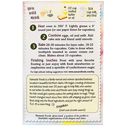 NAMASTE FOODS ORGANIC DEVILS FOOD CAKE, 13 OUNCE
