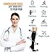 CHARMKING 3 Pairs Thigh High Compression Socks for Women and Men 15-20 mmHg Boost Circulation and All Day Comfort (S/M, Black/Red/Blue)