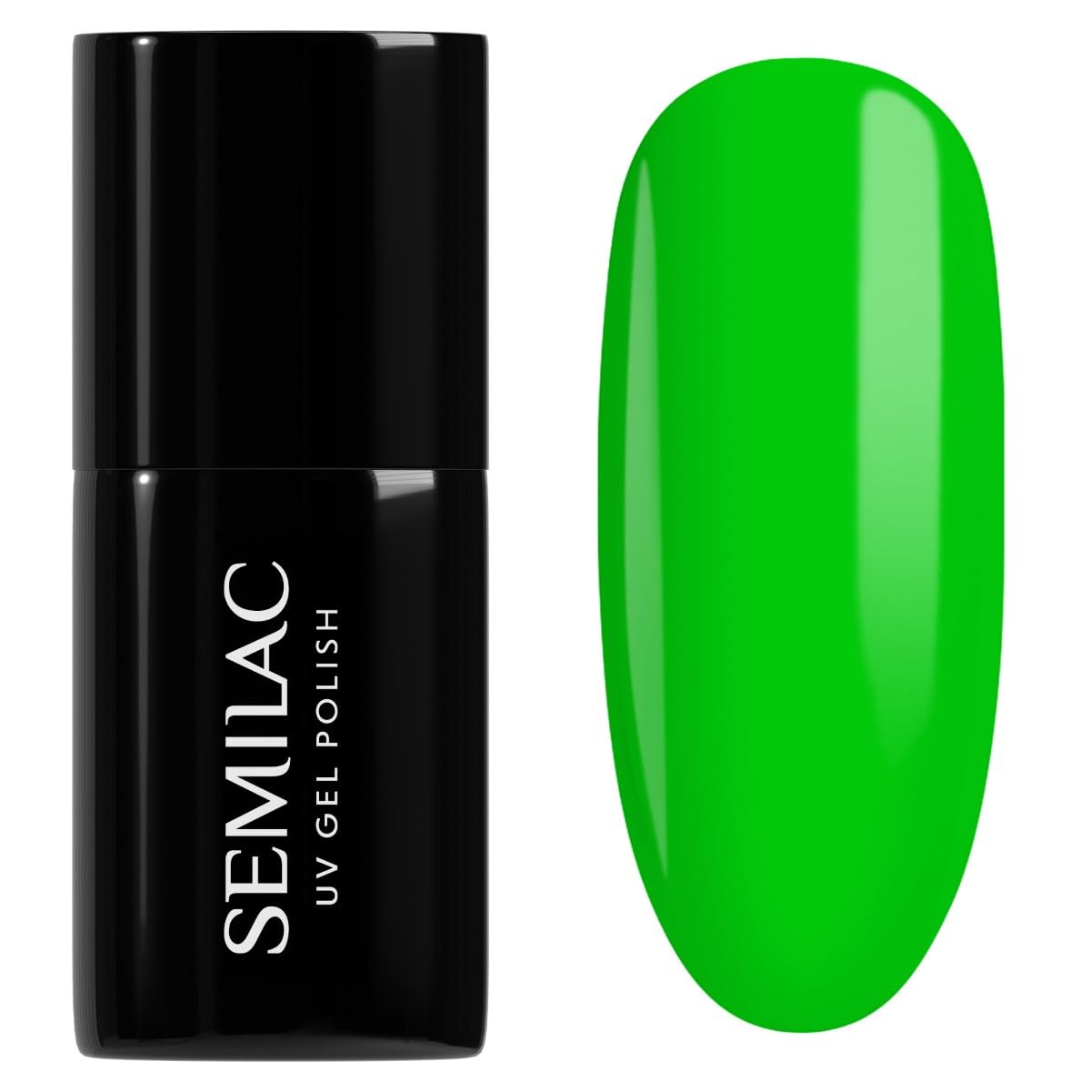 SEMILAC Gel Nail Polish 041 Caribbean Green - Full Coverage Gel Polish - Soak Off Easy To Use LED/UV Nail Lamp - Long Lasting Manicure and Pedicure up to 3 weeks