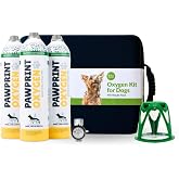 Dog Rescue Oxygen Kit &ndash; Portable Oxygen Supply for Pets for Transport and Rescue &ndash; Oxygen, Mask, Regulator, Tubing &amp; Travel Case Included (0-11 lbs)