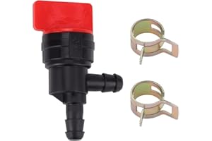 BOPURTOTLY 698181 494539 697944 1/4" 90 Degree Fuel Shut Off Valve with clamp Compatible with Briggs & Stratton Tecumseh Mower Generator