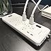 OviiTech 12 Outlet All-In-One Mountable Surge Protector Power Strip with2 USB Charging Ports(3.1A Total and Phone/Ethernet/Coax Protection,6 Foot Heavy Duty Extension Cord,4380 Joules,White,ETL Listed