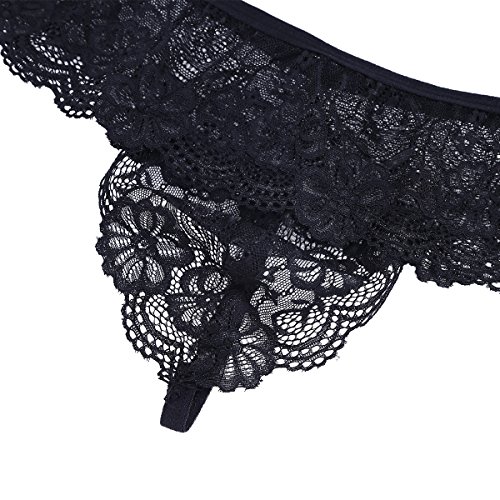 Freebily-Perizoma-Uomo-Pizzo-Sissy-Lingerie-Tanga-Trasparente-Vita-Bassa-Perizoma-Mini-Mutande-Slip-String-Thong-Sospensorio-Maschile-Hot-Sport-Sportivo