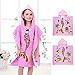 AYUQI Kids Hooded Towel for Bath Beach Swimming Poncho Towel, Kids Soft Cartoon Bathrobe Fast Drying Towel for Girls（Pink Mermaid）